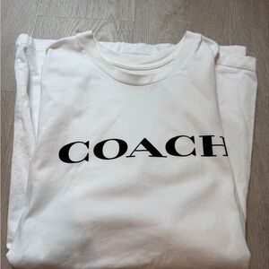 Coach White T-Shirt with Black Logo